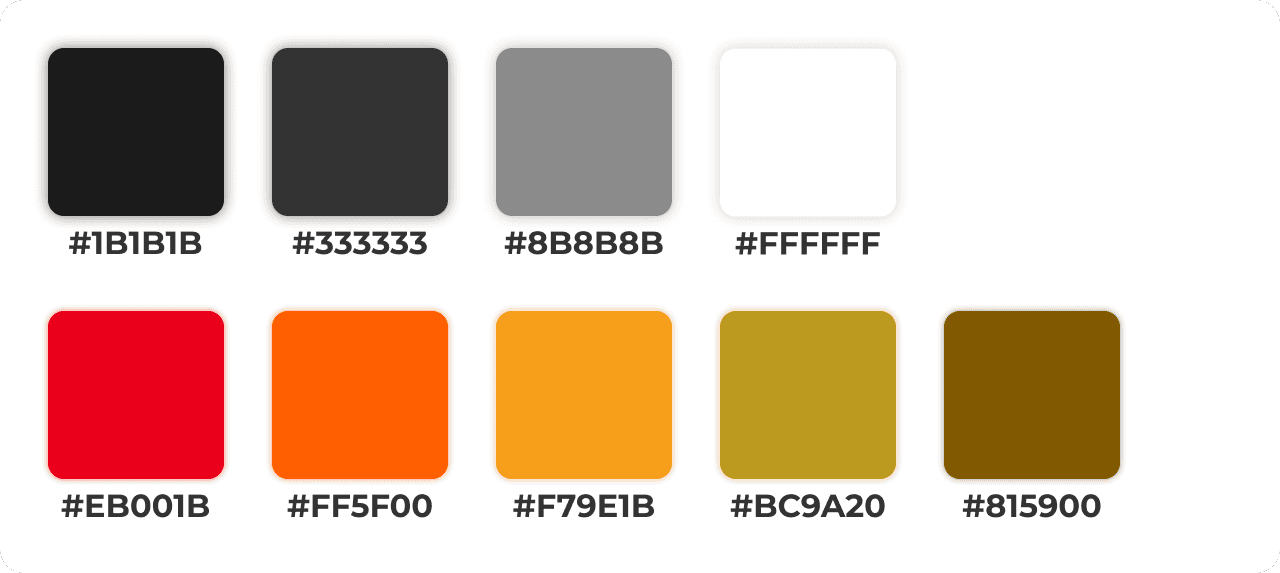 Imagem contendo a paleta de cores do design.