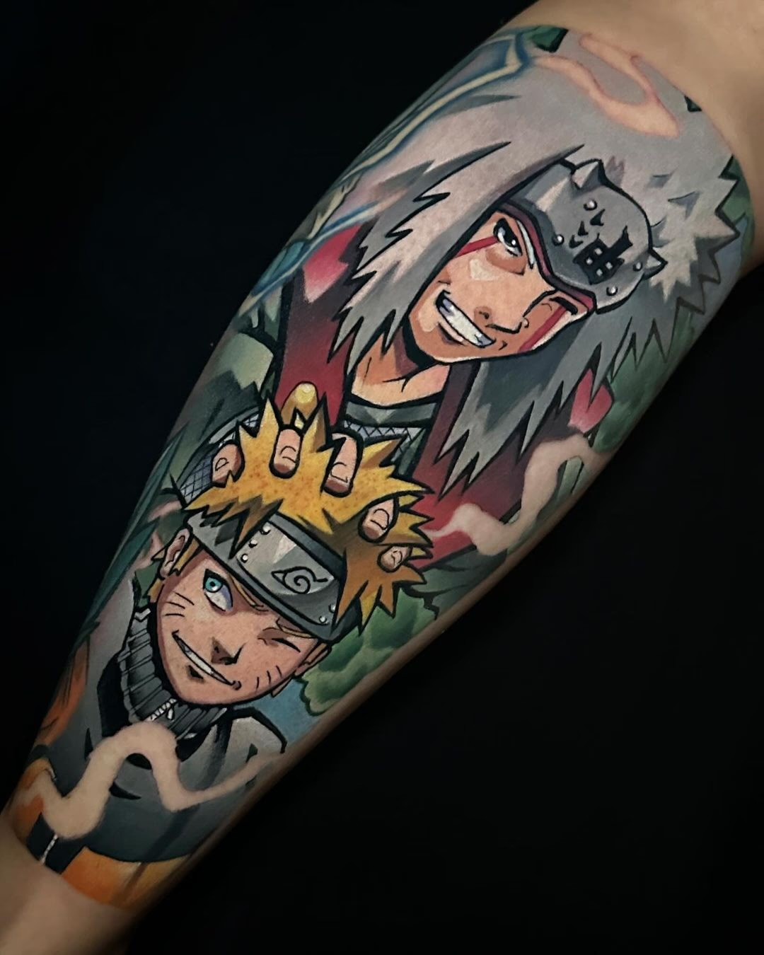 Naruto and Jiraiya Sensei tattoo