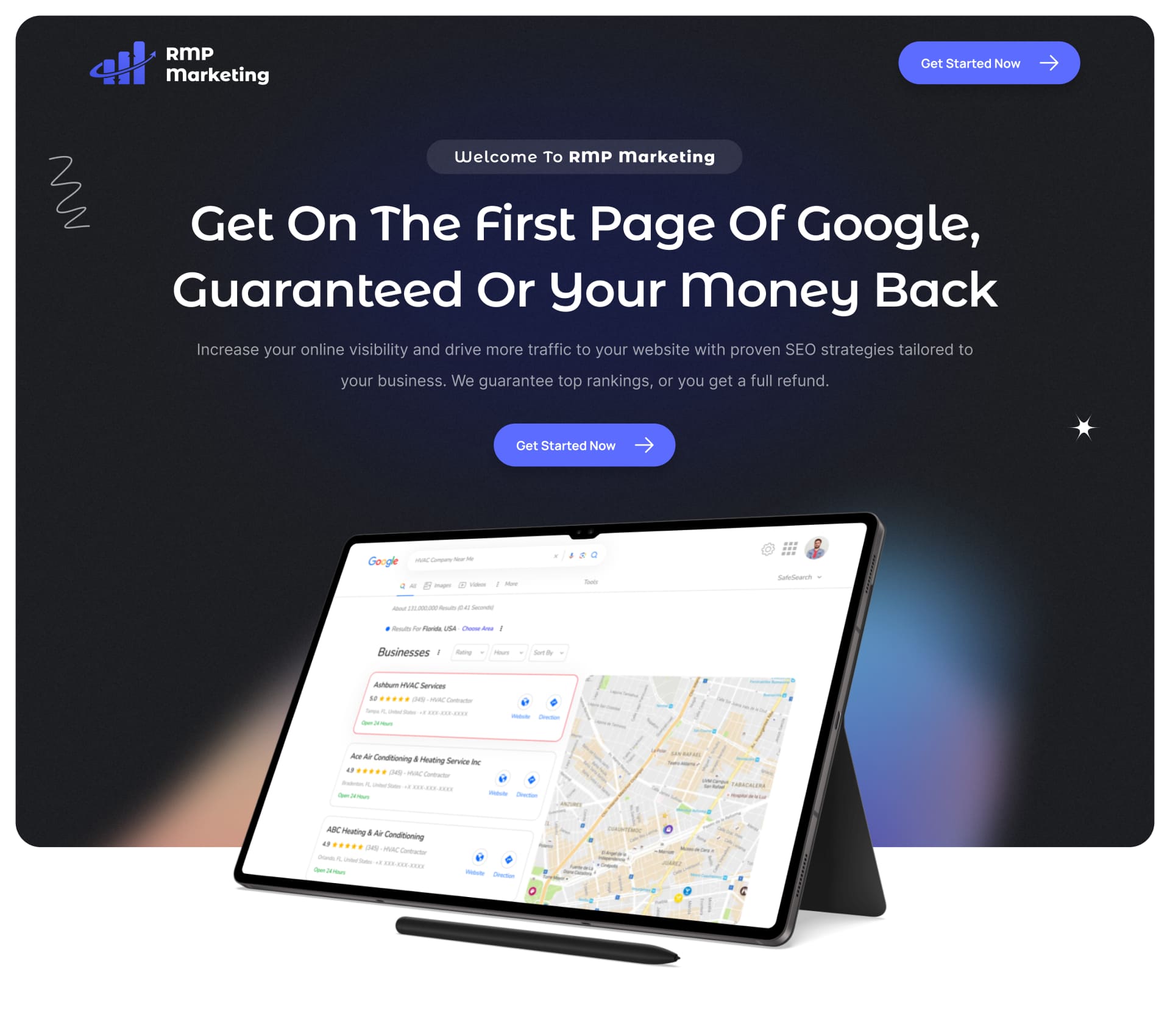 SEO agency landing page design for digital marketing services | StackAura