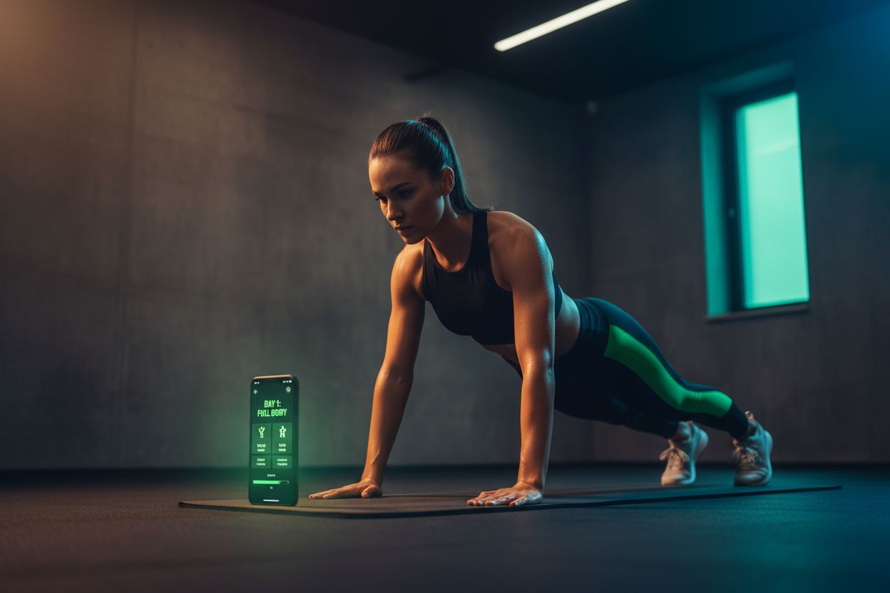 A person following a simple workout plan