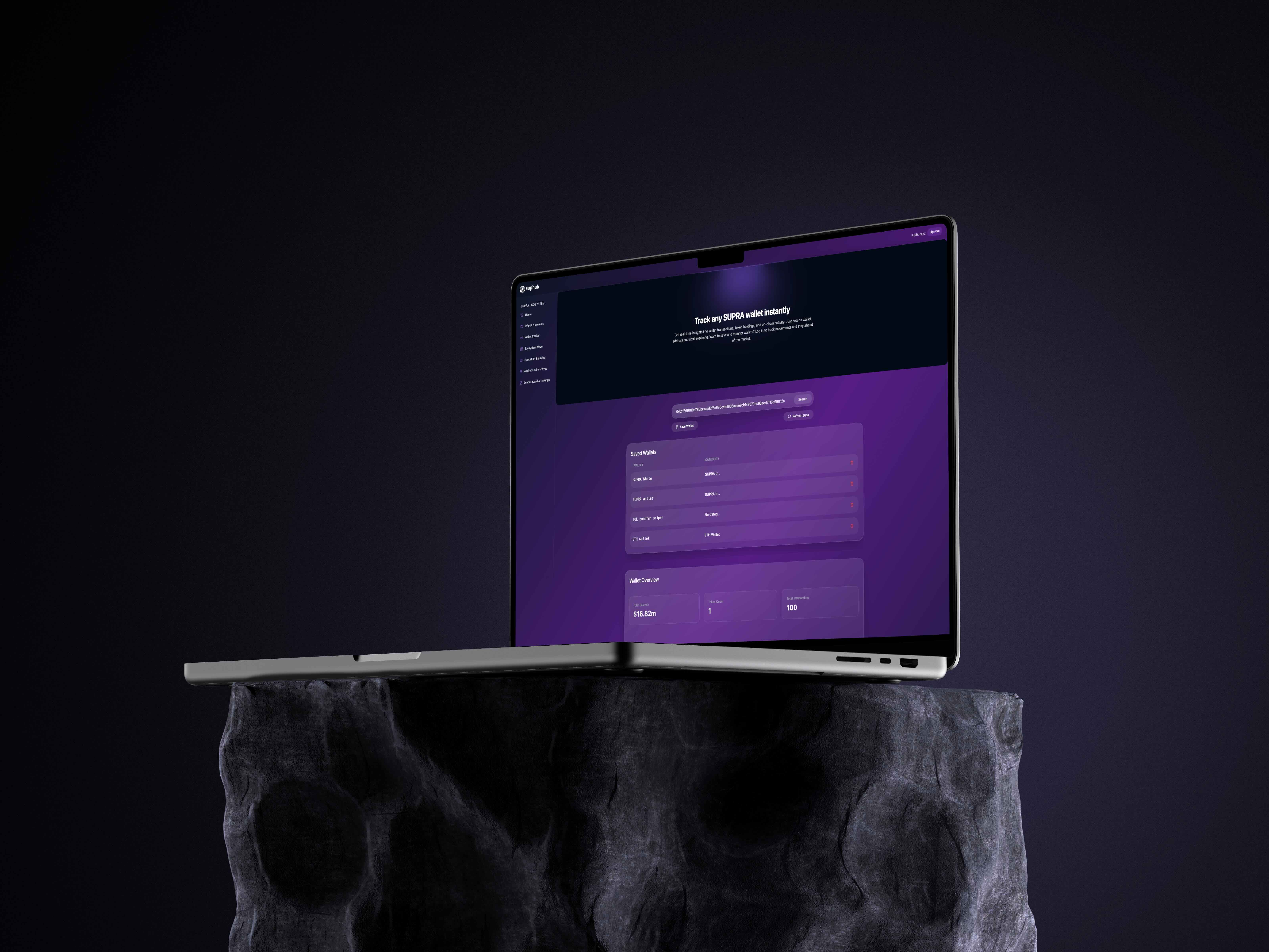 red and blue doodle artwork with black background