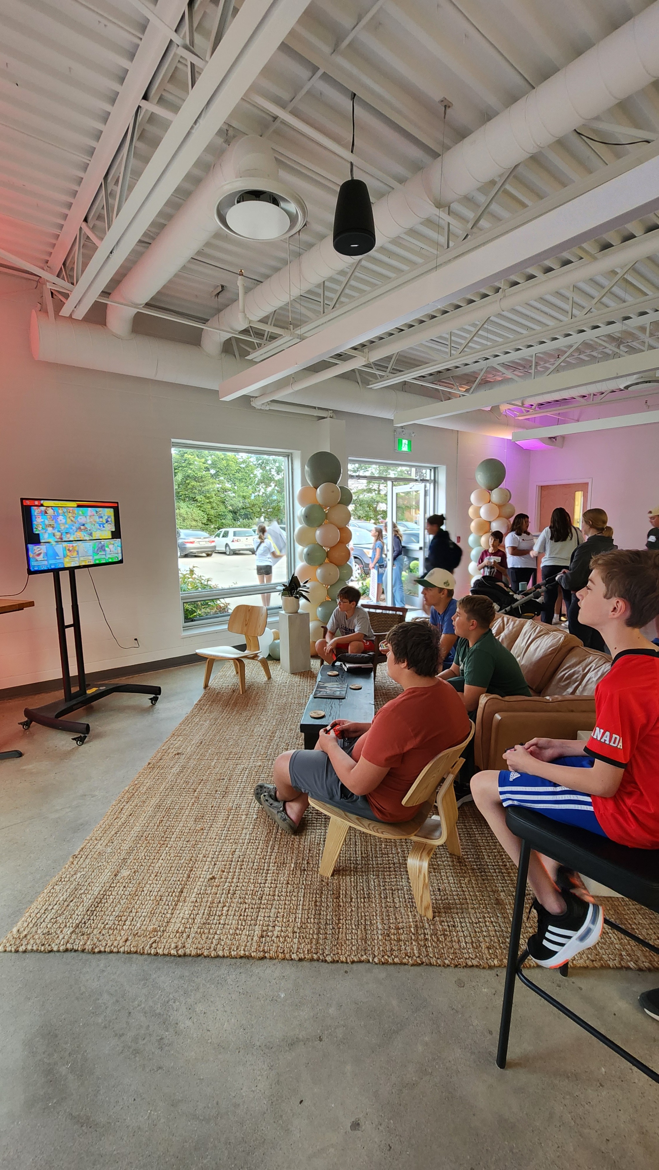 Some of our youth posing outside Base City Centre during Kids Camp