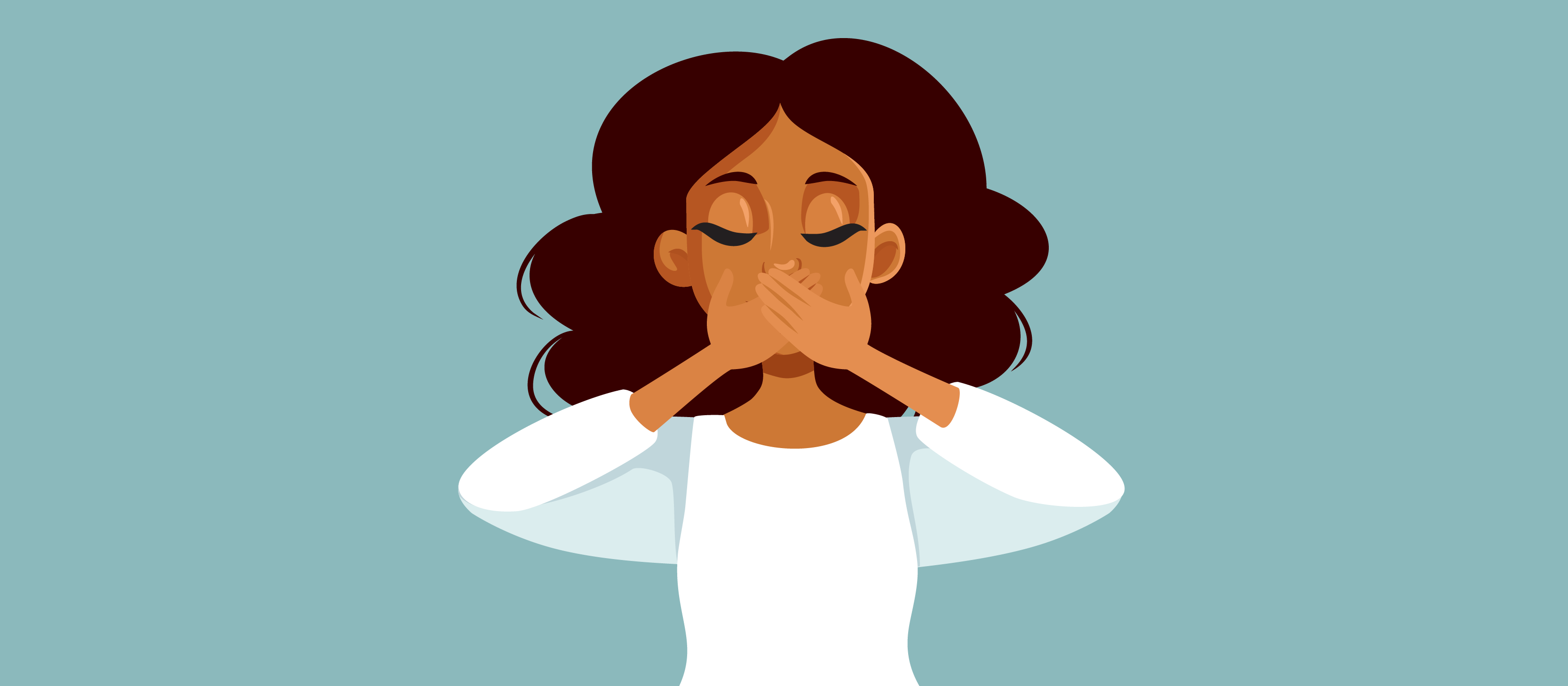 woman with hands on mouth - How To Stop Sulfur Burps on Wegovy