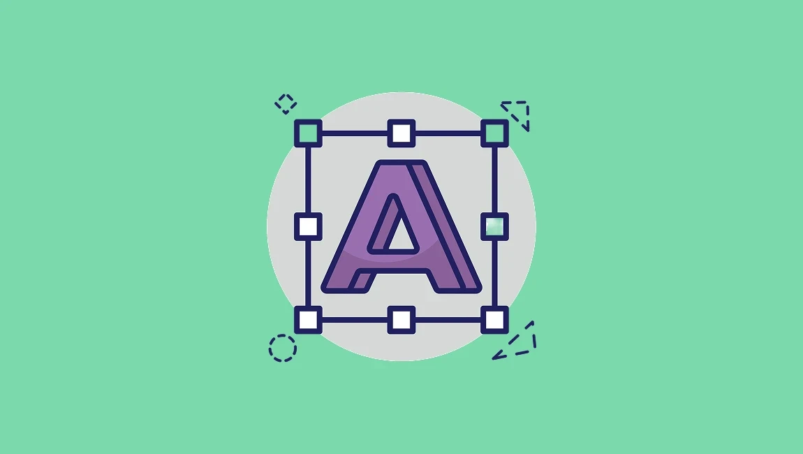 Letter A in 3D with a frame around it