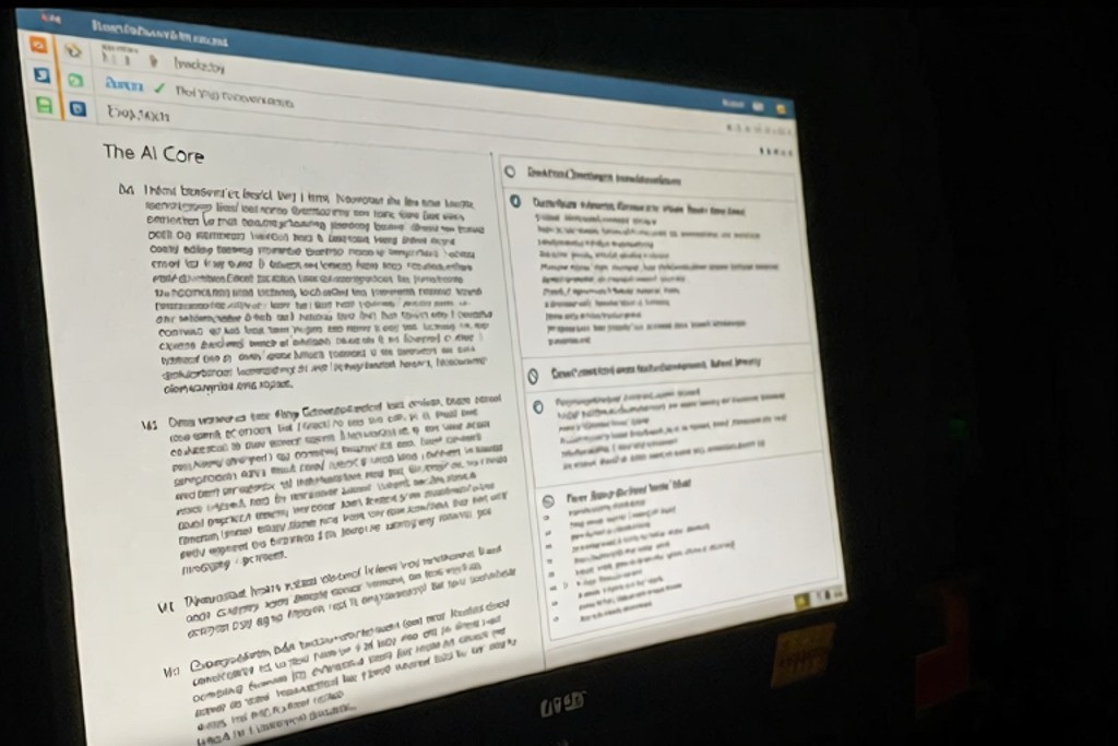 Woman presenting to an attentive audience in a modern office.