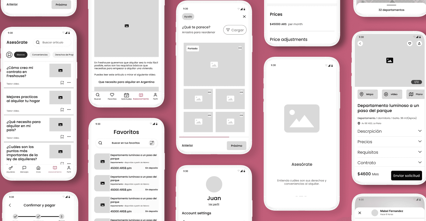 freshouse's wireframes