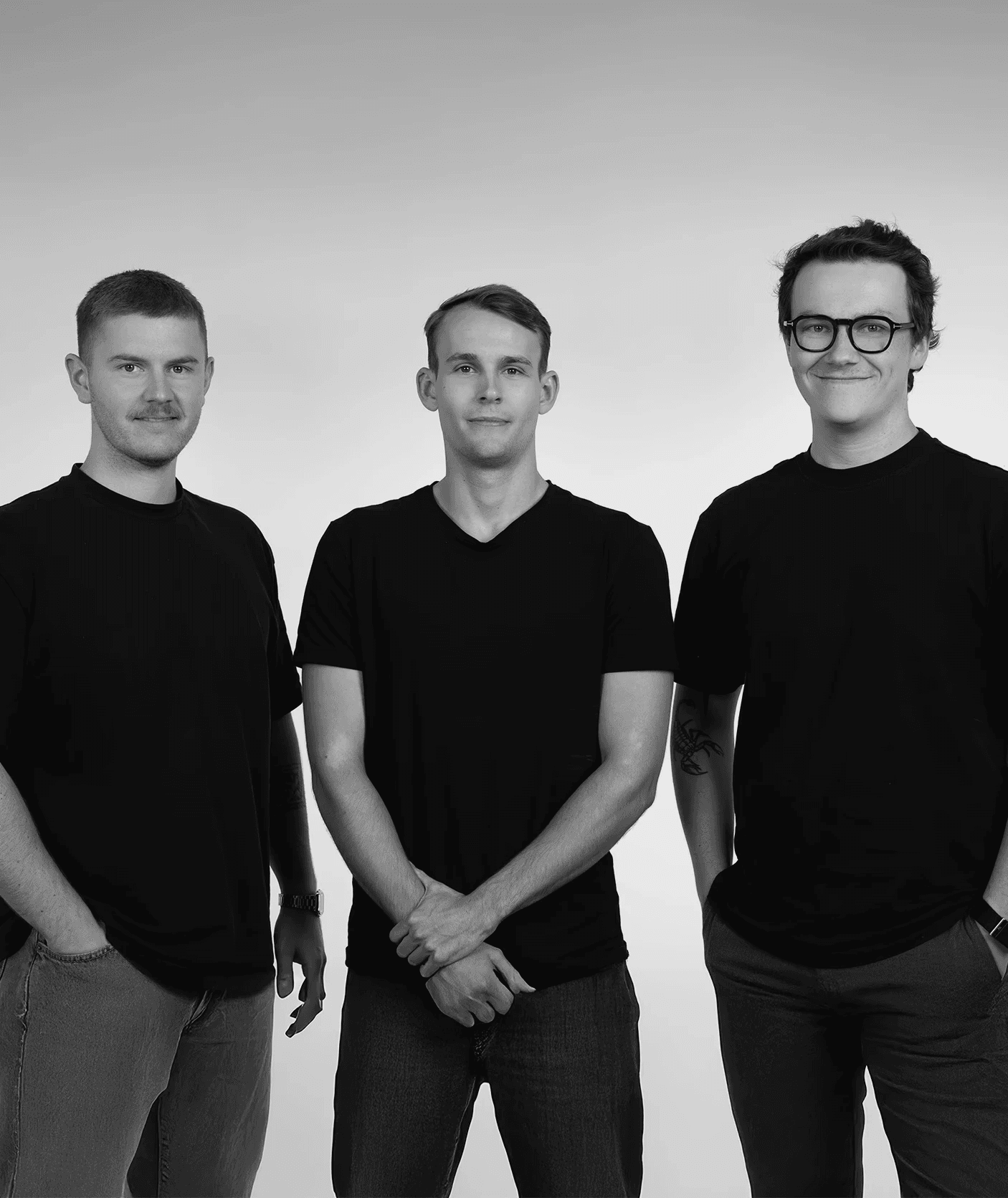 Die Gründer von Blackbone Marketingagentur: Felix Reiser, Ruben Stampfer und Tom Hartmann