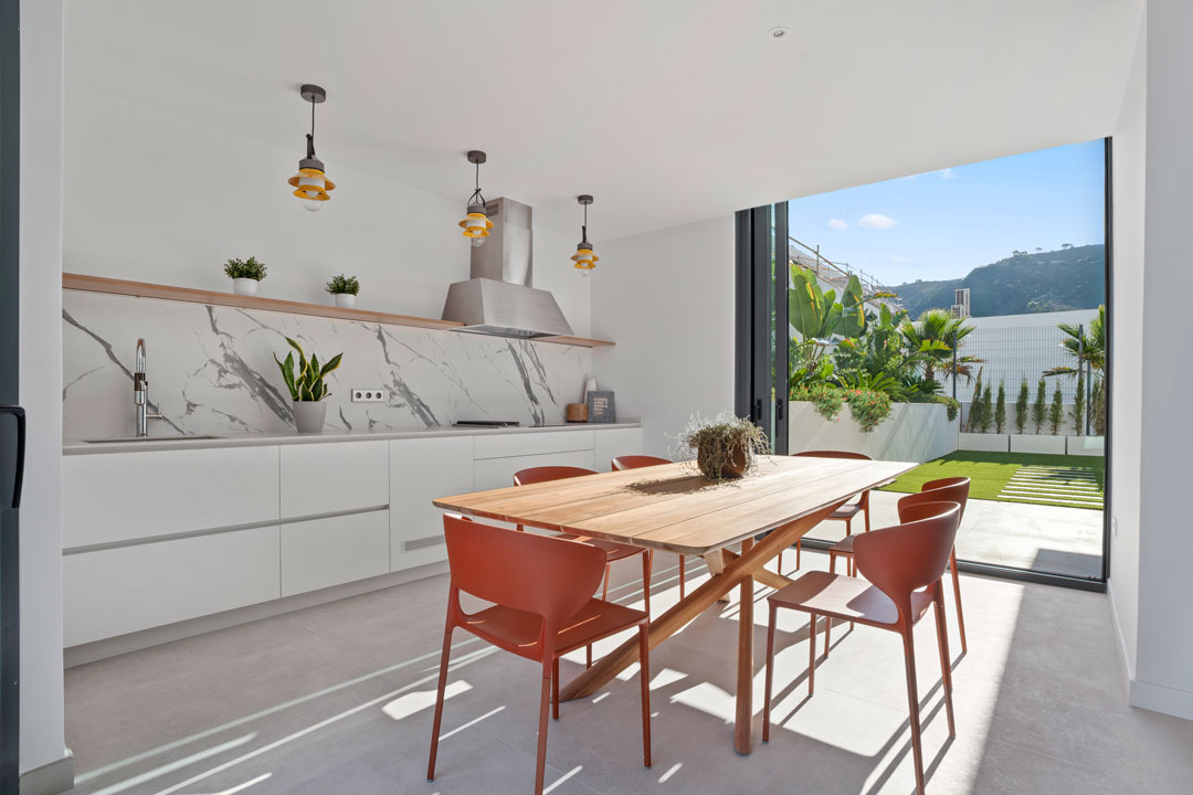 Sunlit interior of a Mediterranean apartment, Valencia
