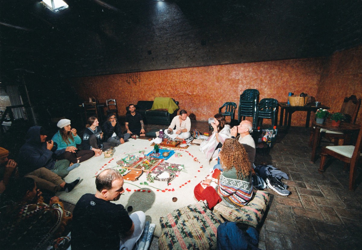 People on an ayuhuaska retreat in Ecuador