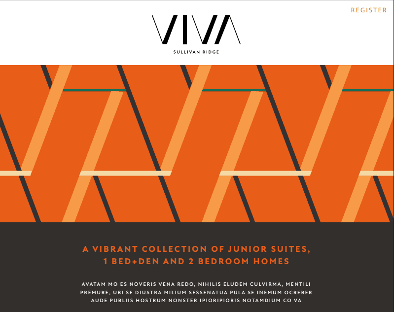 Presale branding and signage for a townhome development in Surrey