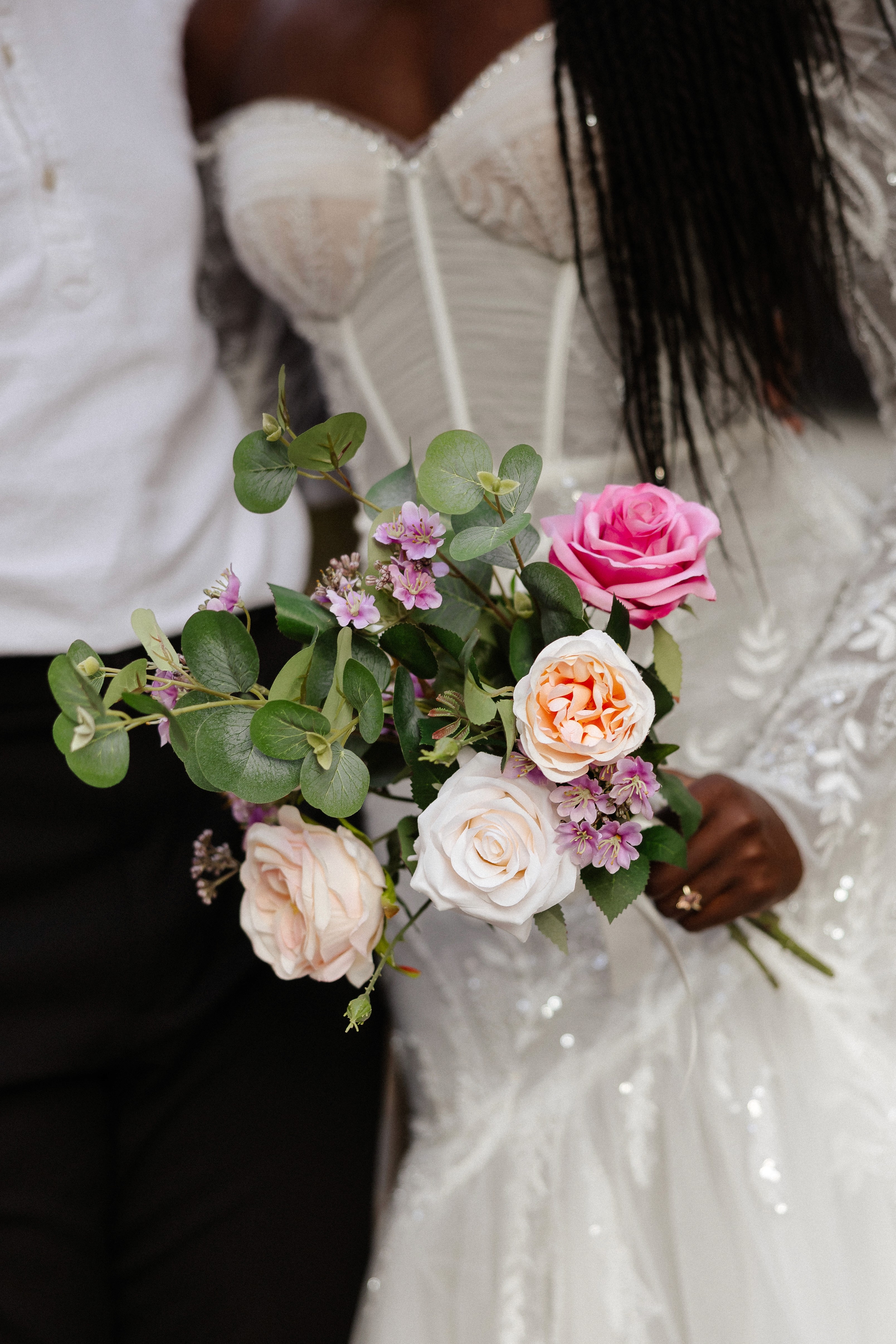 Woman standing on the balcony