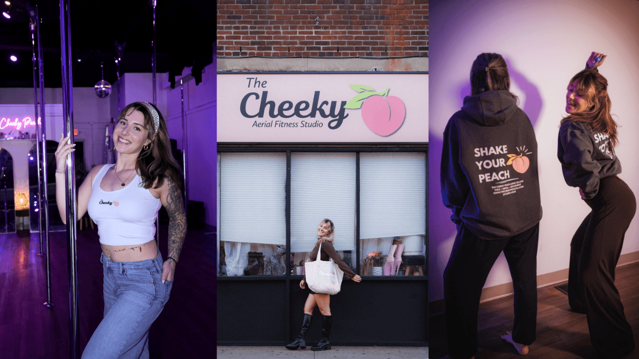 The Cheeky Peach Pole studio long Island Studio with Kenko