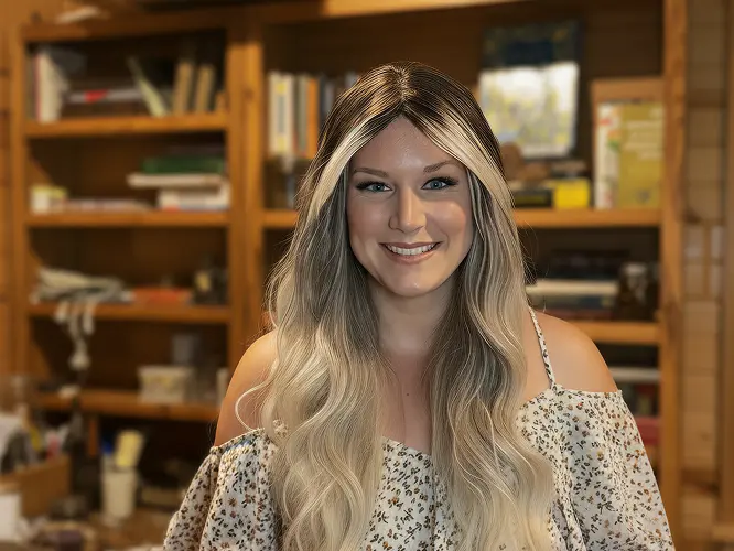 Amber Robinson Registered Herbalist in her study