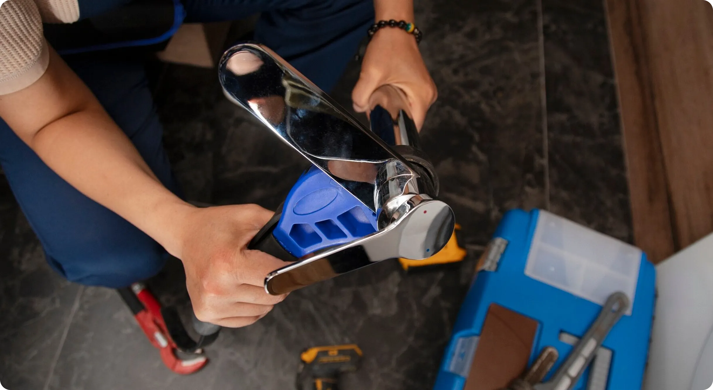 Plumbing work illustrating Is a Plumbing Contract Worth It?