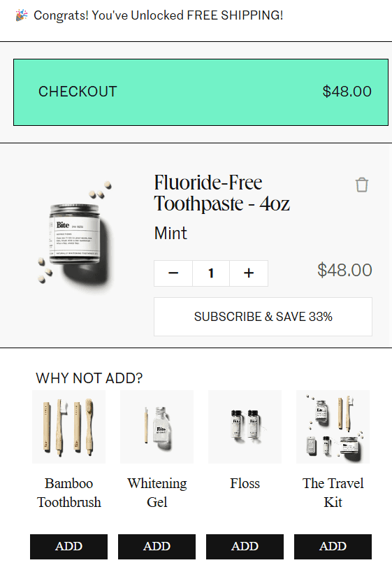 Cart crawer cross-sell