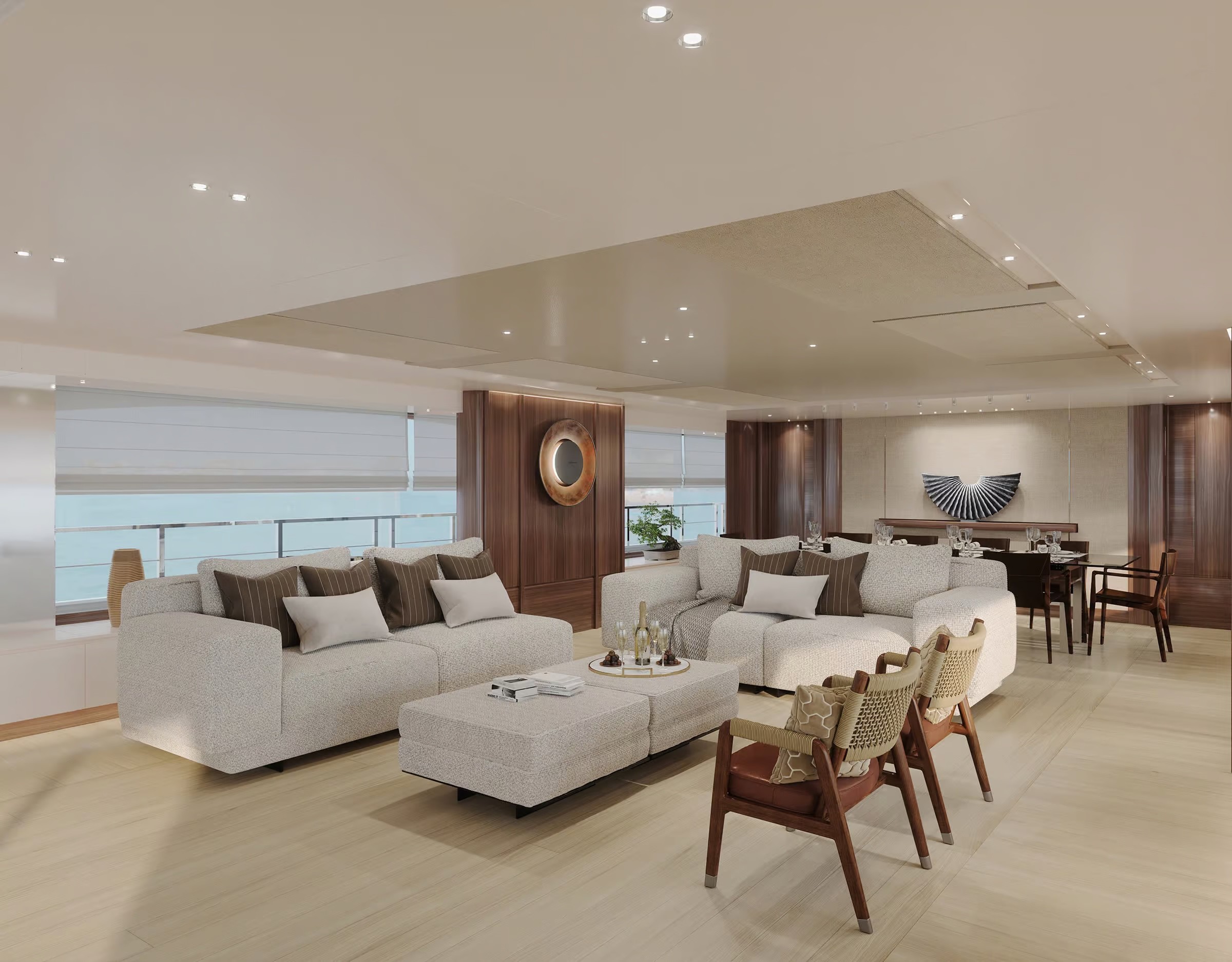 photo of the interior of a luxury yatch