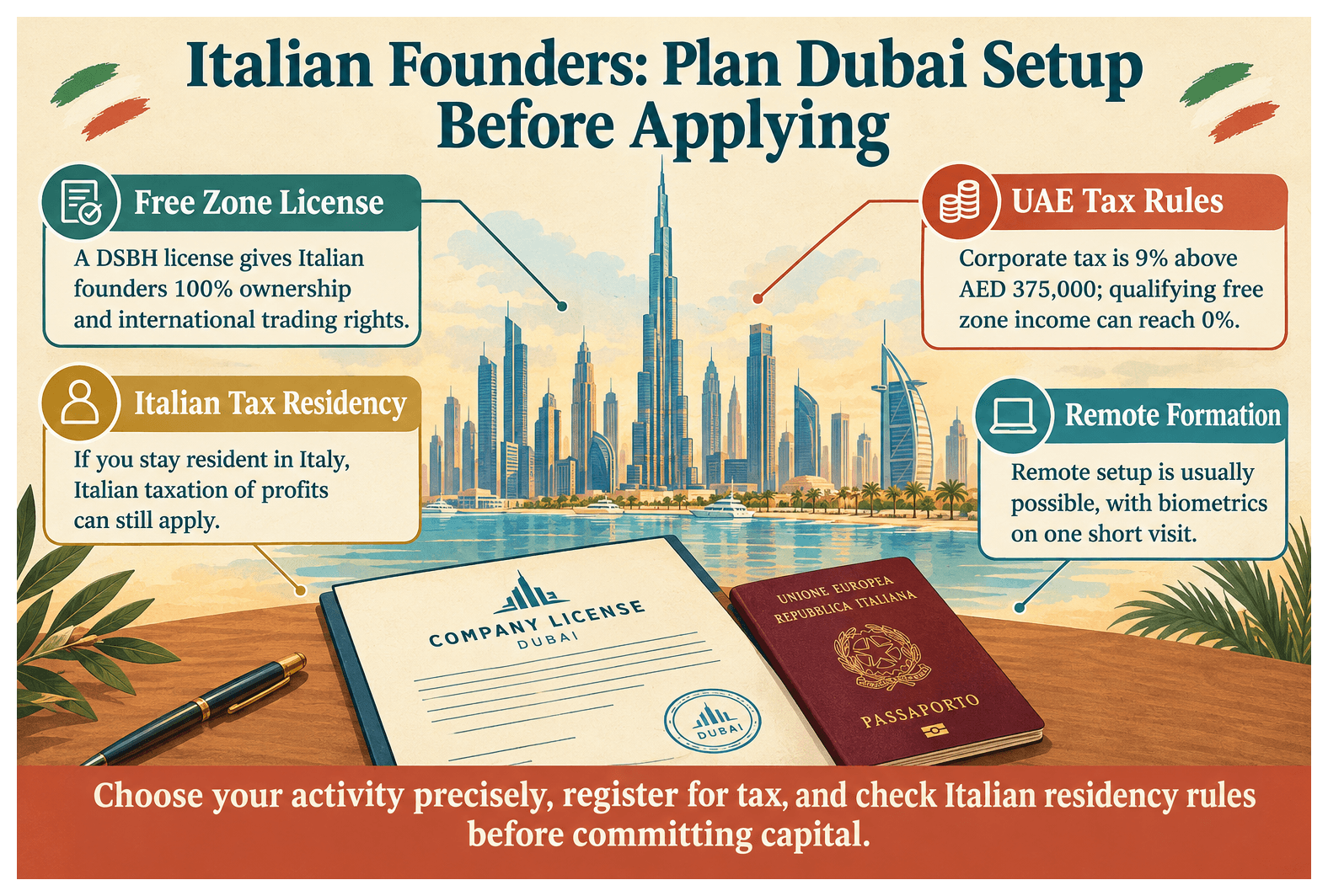 Infographic: What Italian Founders Need to Know Before Setting Up in Dubai