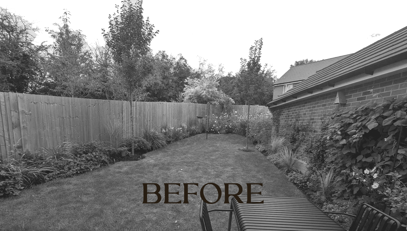 Before image of a garden being designed for a new build house in the UK.
