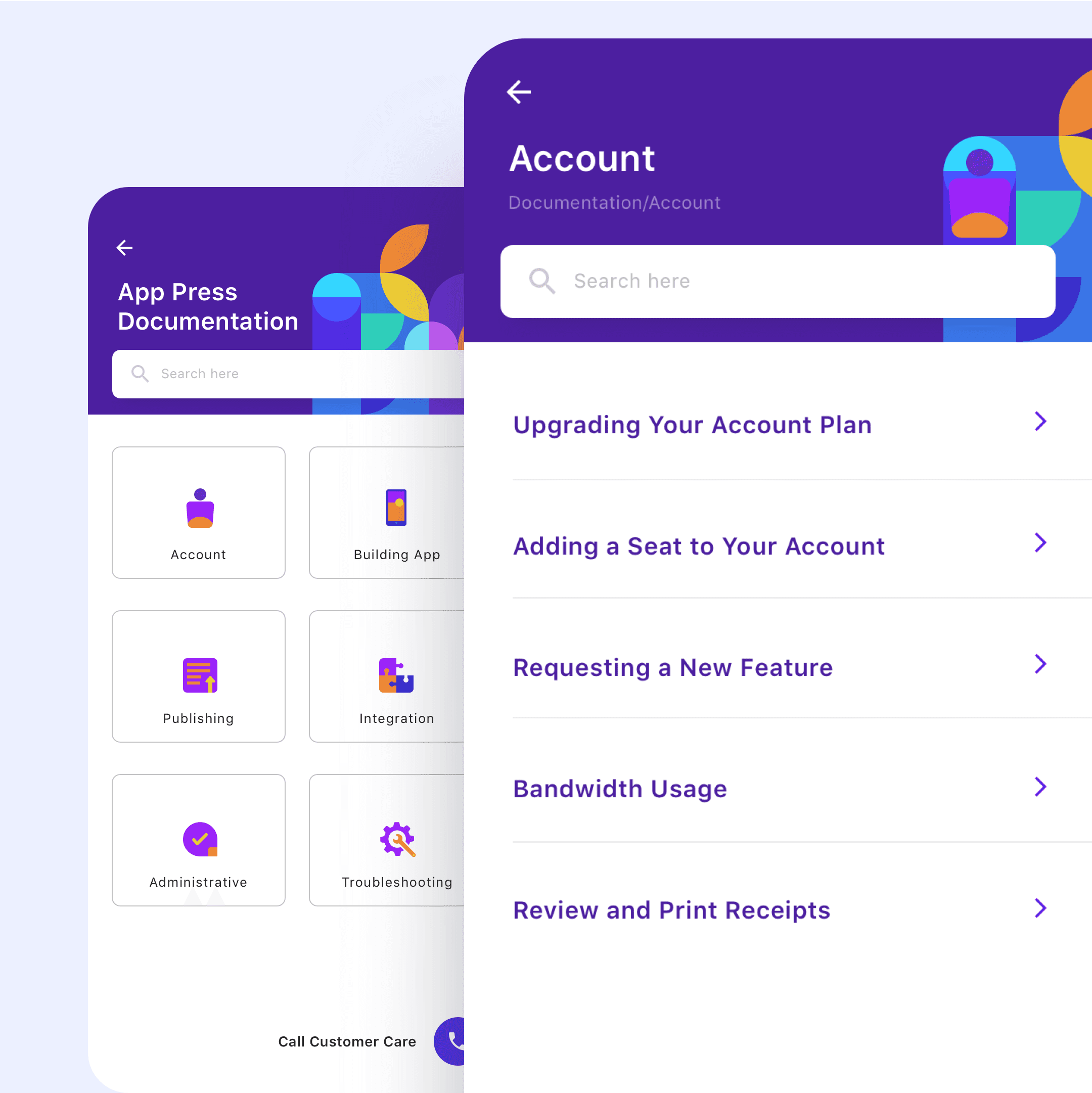 Help and documentation