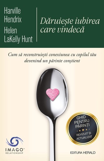 Book cover featuring a spoon with a heart design, accompanied by a circular logo, on a light background.