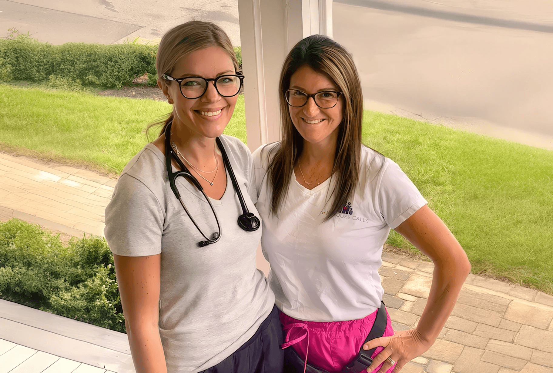 Jennifer Tempesta & Lisa Pfiefer posing 