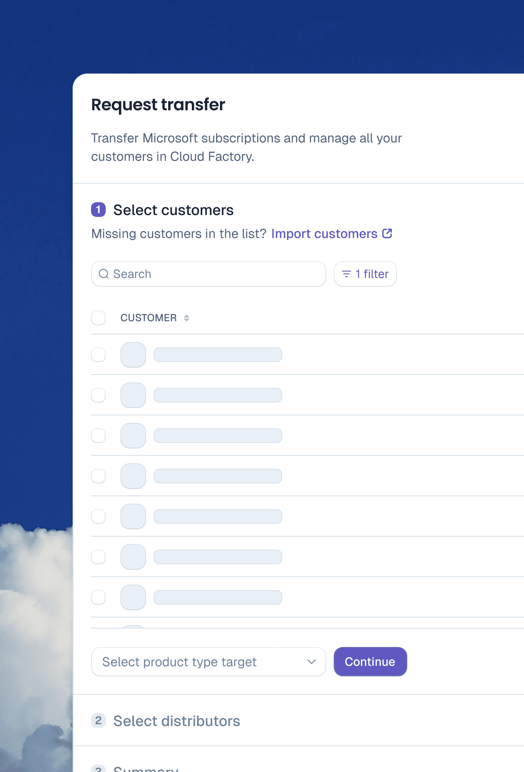 Skeleton loader in a drawer.