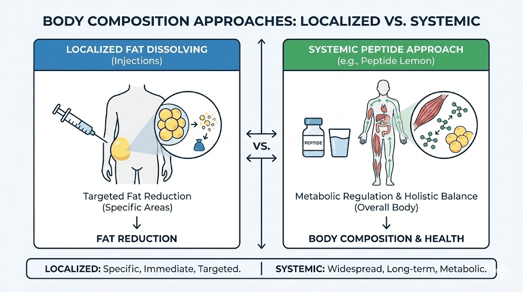 Fat dissolving injections vs peptides for weight loss comparison