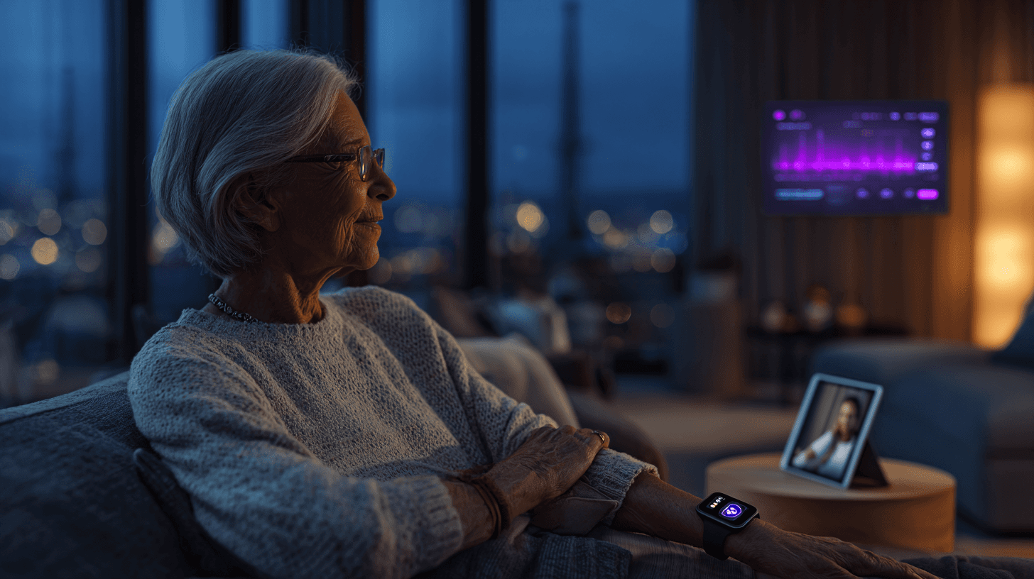 Man with a laptop walking to a store
