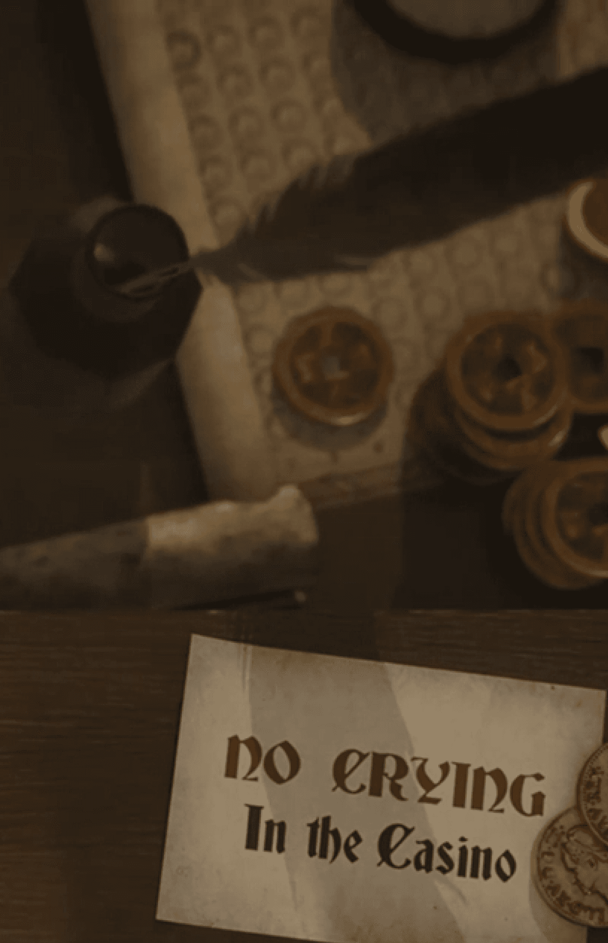 No Crying in the Casino Trojan Arena banner