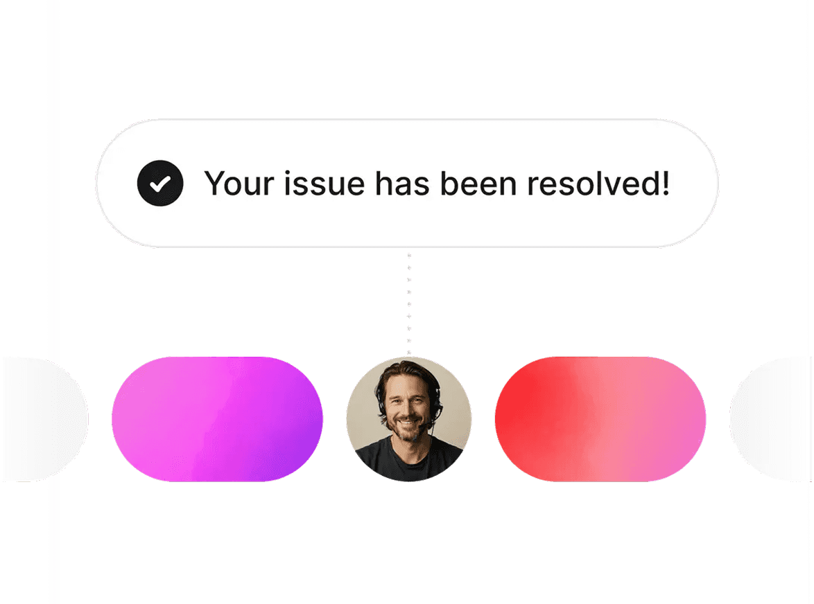AI resolving customer issue with automated workflow