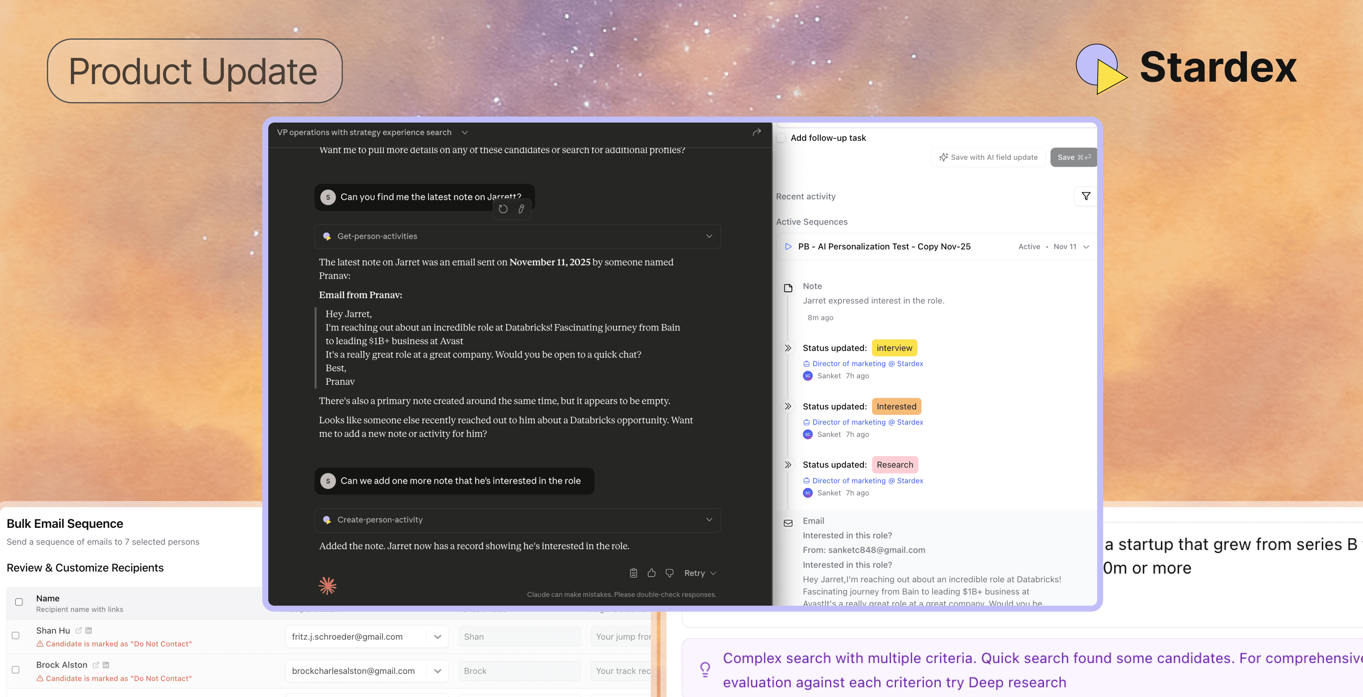 Stardex AI ATS + CRM | Product Update December | Blog Post