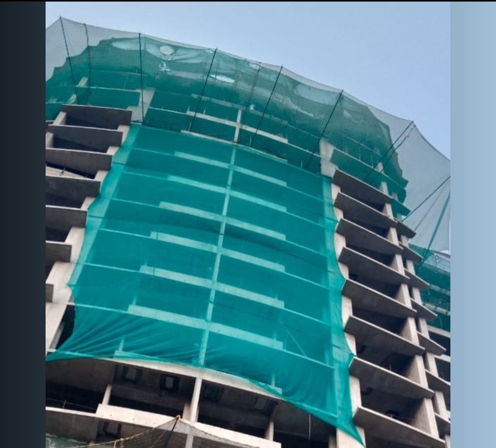 Professional Safety net installation at high-rise construction site in Pune