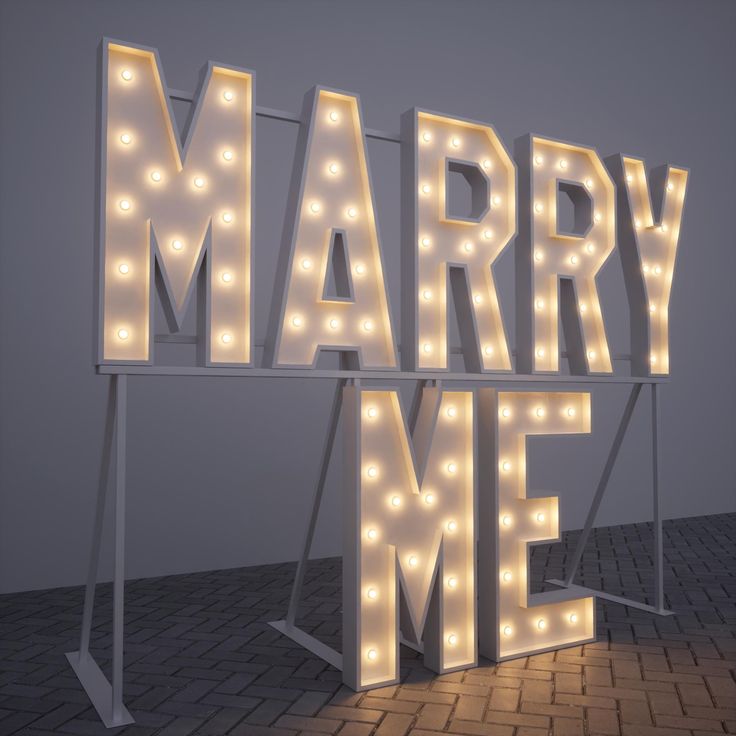 enseigne marquee marry me pour mariage