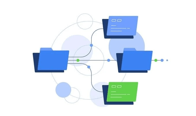 Visual representation of an SVN repository structure.
