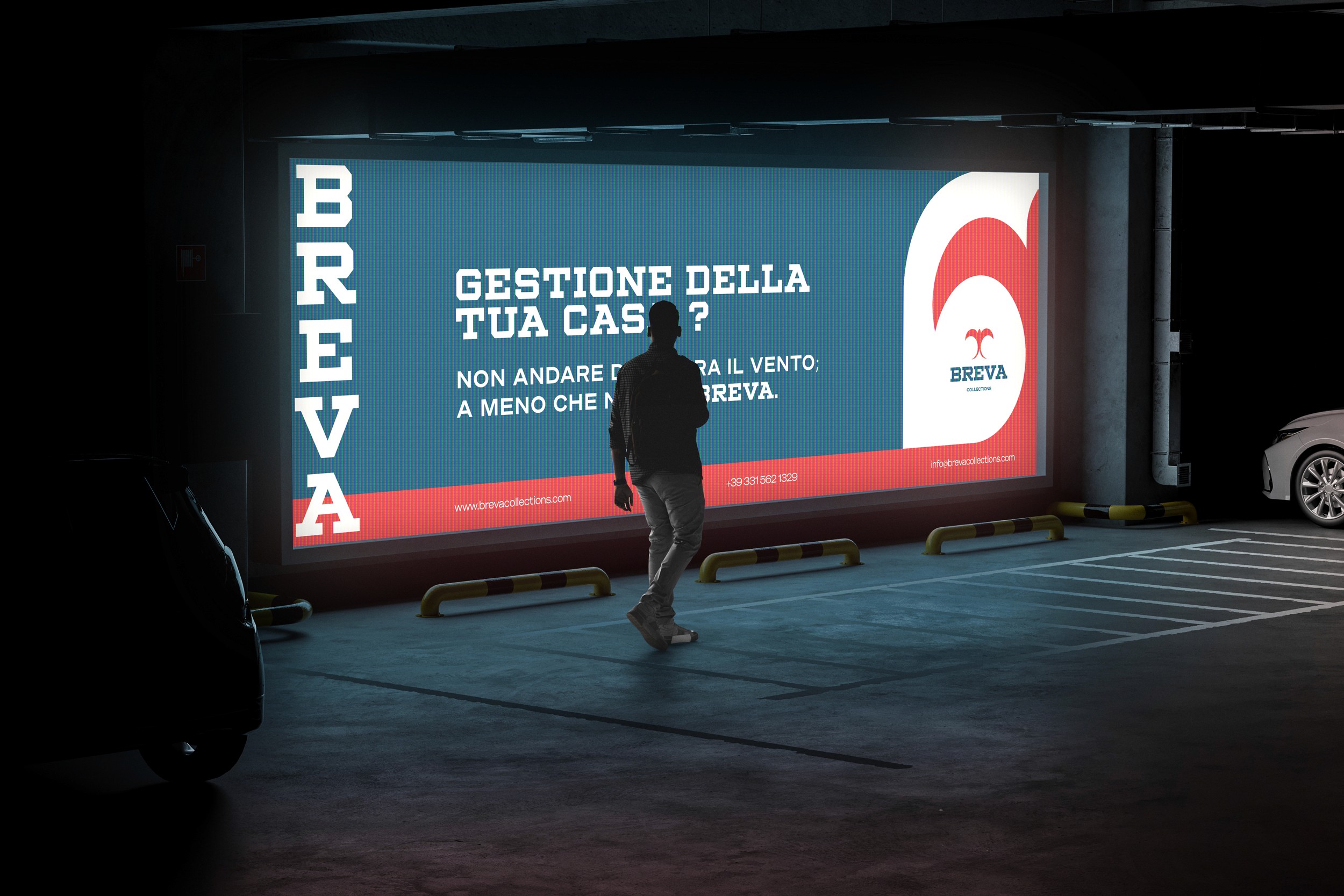 Neon boy with laptop