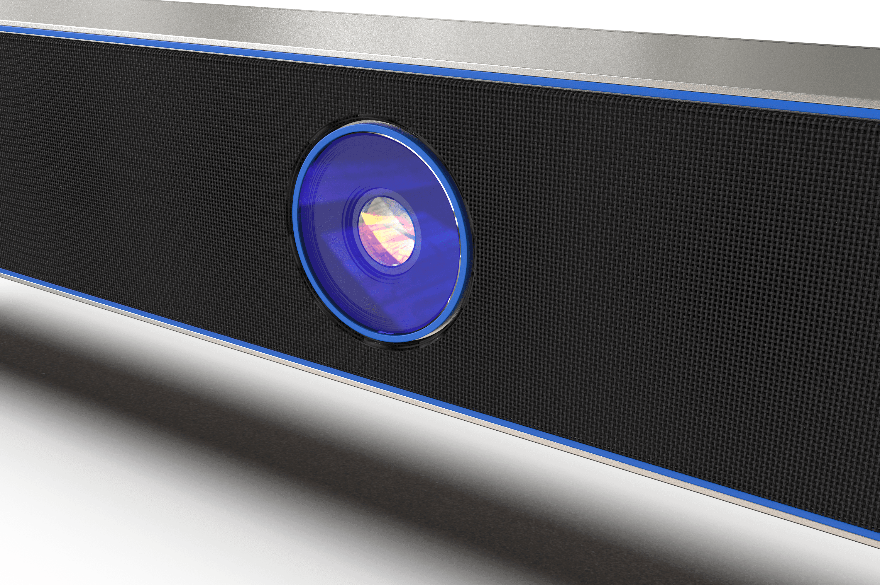 A camera built into a soundbar.