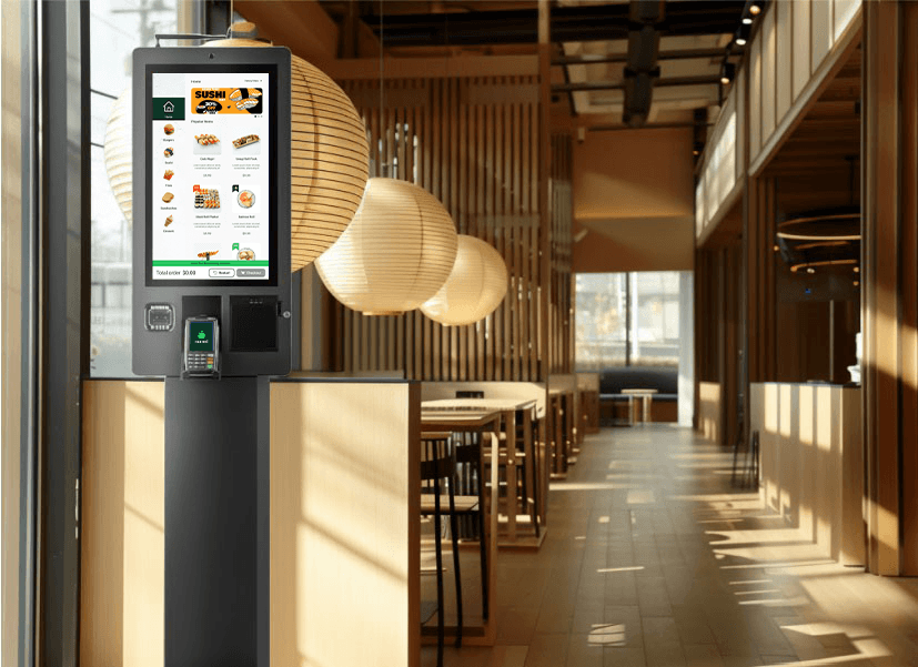 freestanding self ordering kiosk