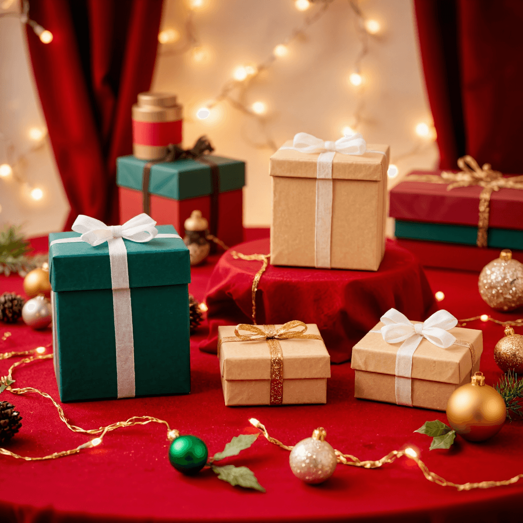 product photography of gift boxes