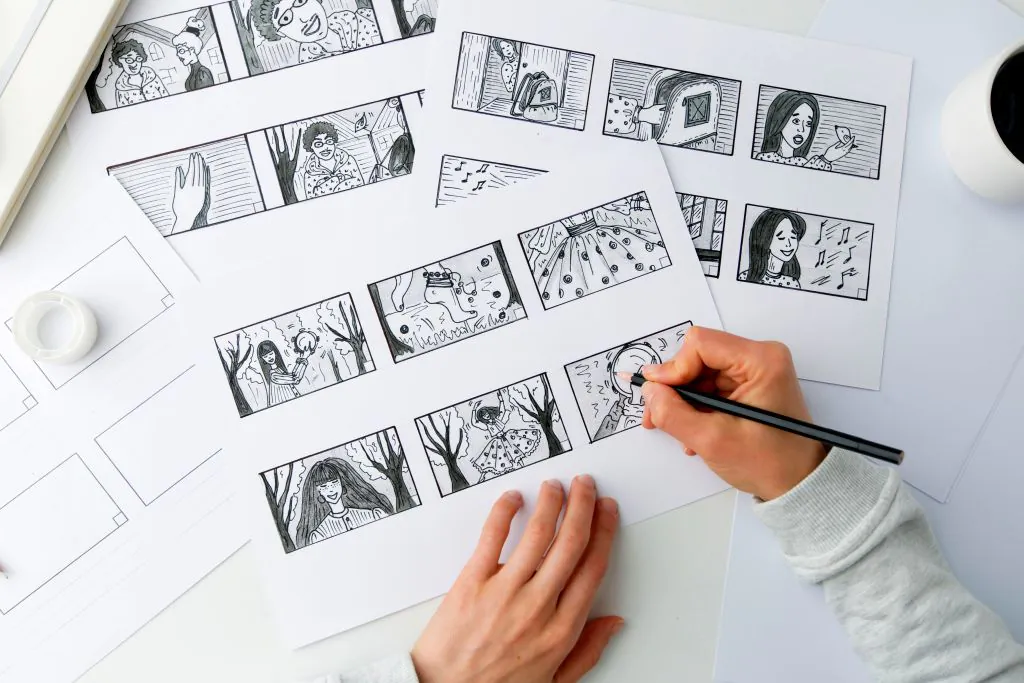 Drawing a storyboard