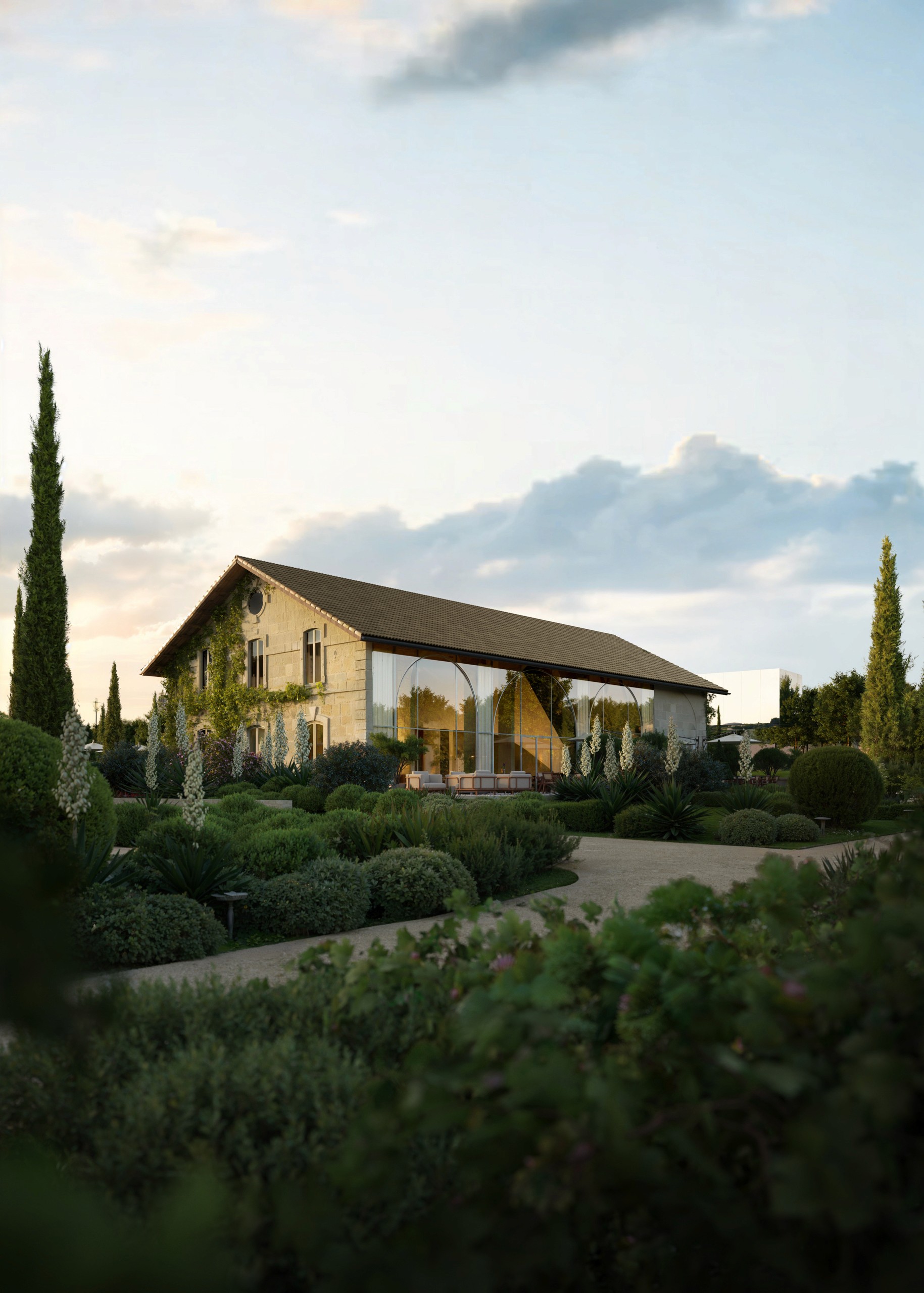 Pool of Modern Villa in Dubai with Wind Tower