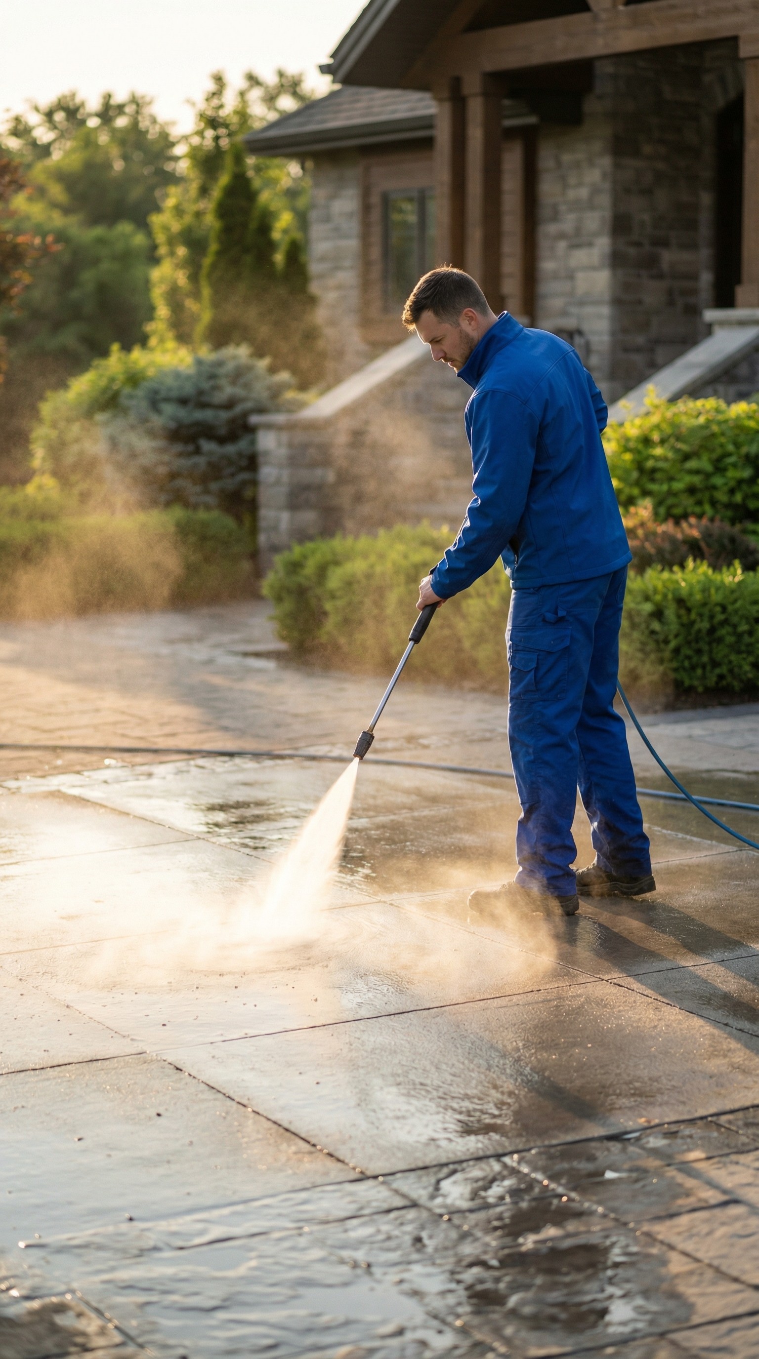 Mold inspector working