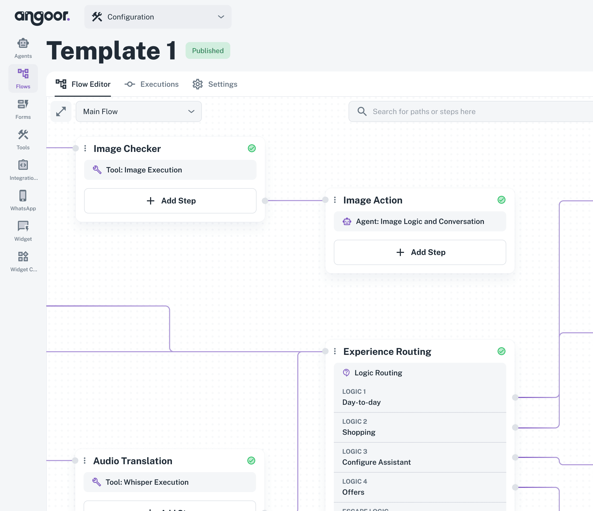 Angoor AI Flow Builder