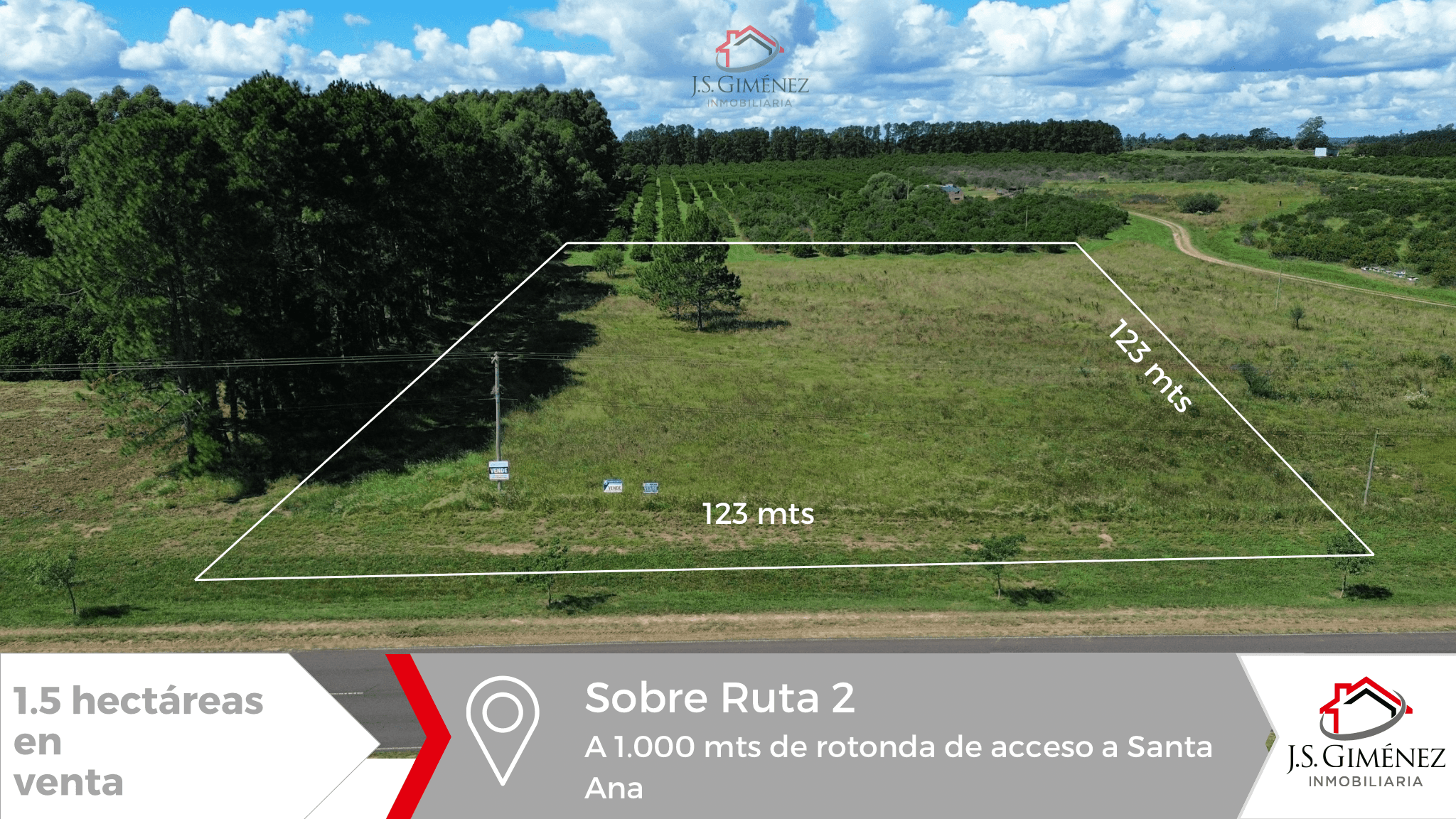 1,5 Hectáreas sobre Ruta 2