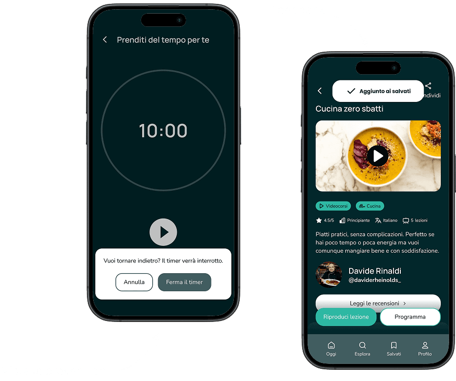 Mistake prevention in the timer page