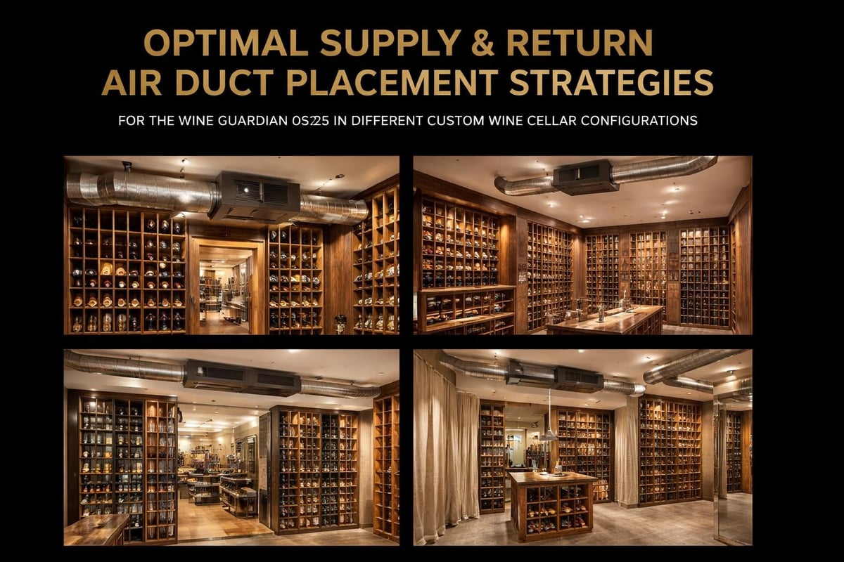 Wine cellar ductwork placement