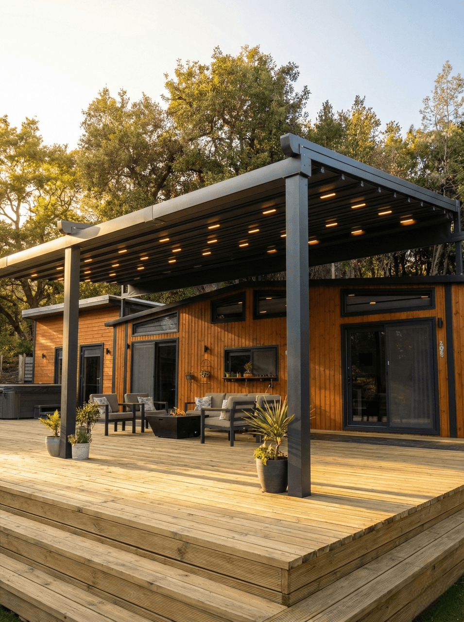 two people looking at a tablet and smiling