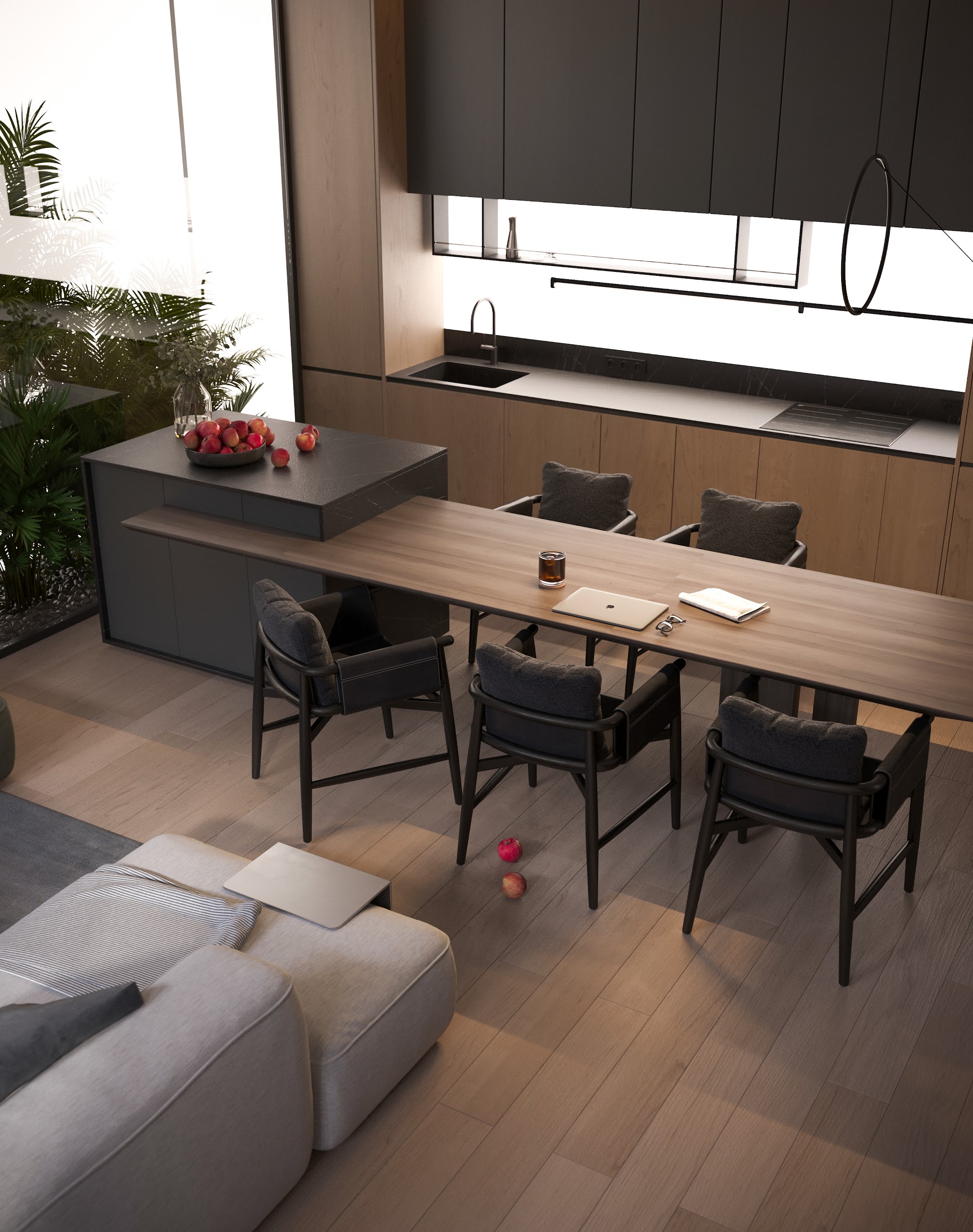 Complex 7 - 3BR Villa — кухня-столовая, Laguna Complex 7, Canggu