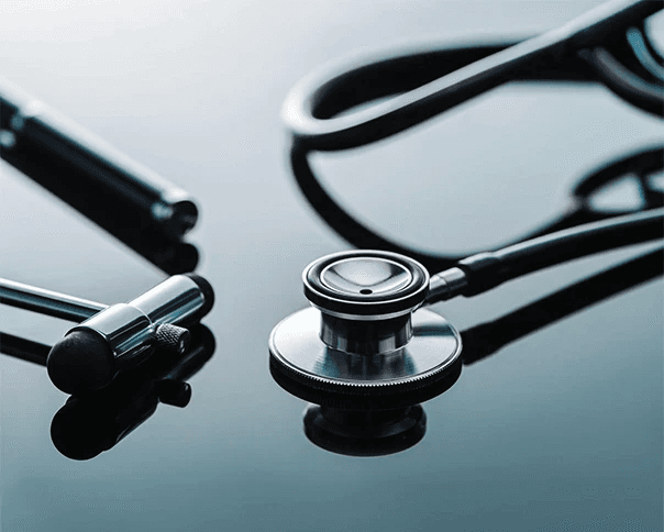 Medical stethoscope representing care and evaluation in spine injury claims
