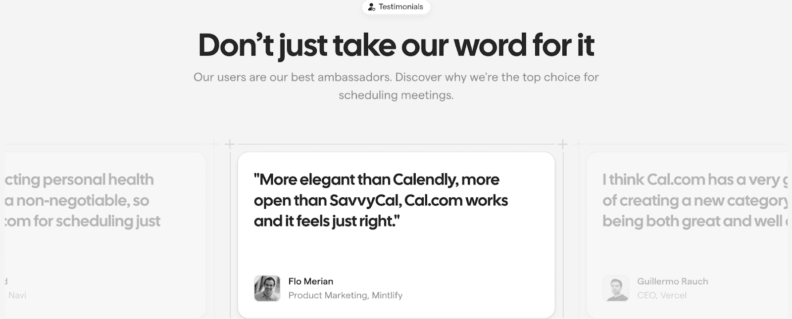Customer review of Cal.com 