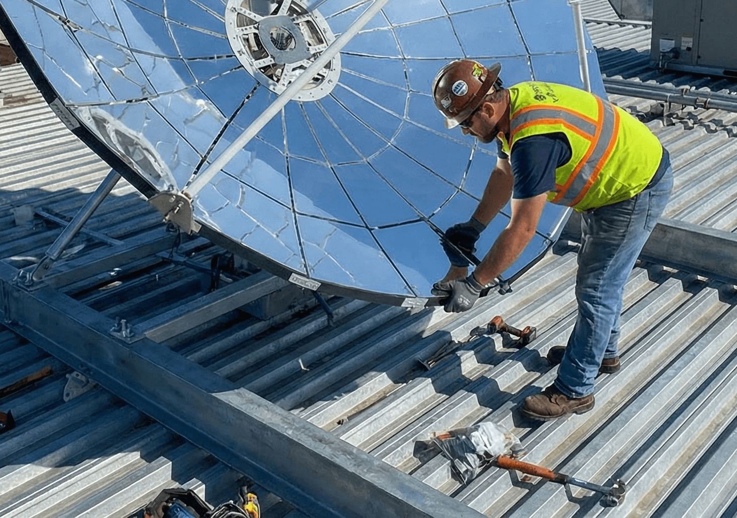 Man Working On a roof